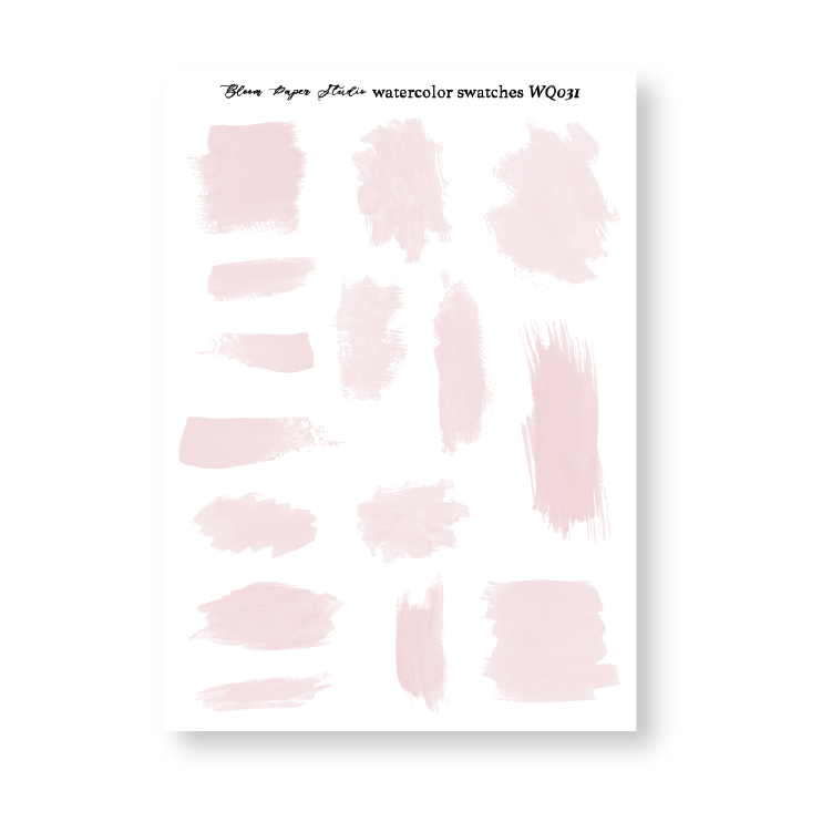 WQ031 Watercolor Swatches Journaling Stickers