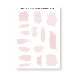 WQ031 Watercolor Swatches Journaling Stickers