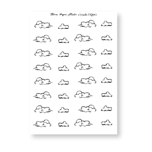 FQ61 Clouds Foiled Planner Stickers