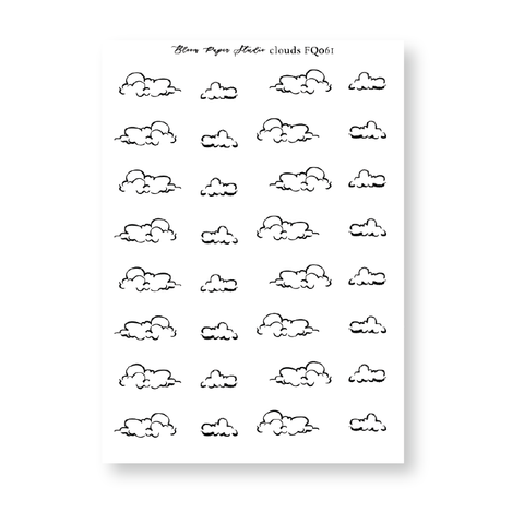 FQ61 Clouds Foiled Planner Stickers