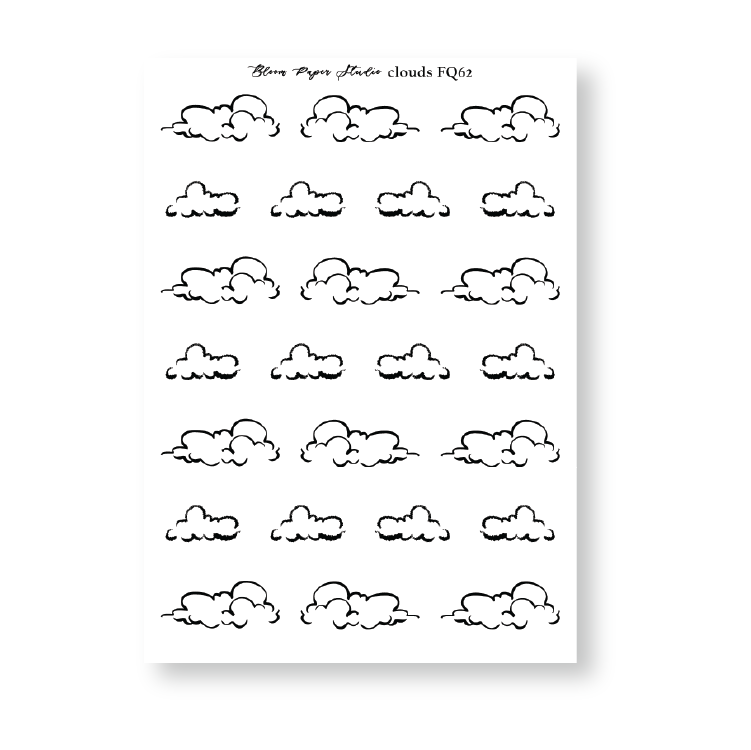 FQ62 Clouds Foiled Planner Stickers