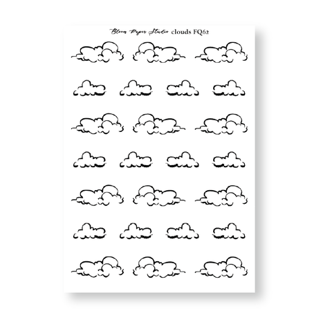 FQ62 Clouds Foiled Planner Stickers