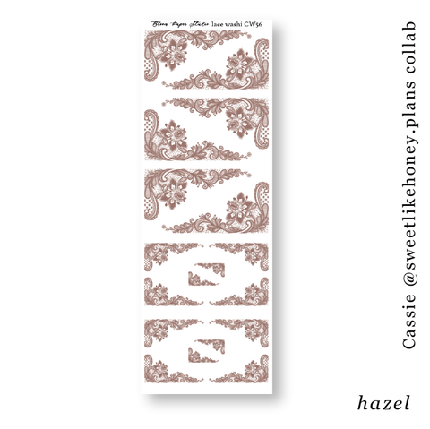 CW56 Lace Journaling Planner Stickers (Hazel)