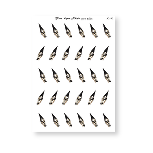 Watercolor Calligraphy Pen Nibs Journaling Planner Stickers