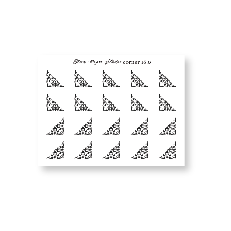 Foiled Corner Planner Stickers 16.0