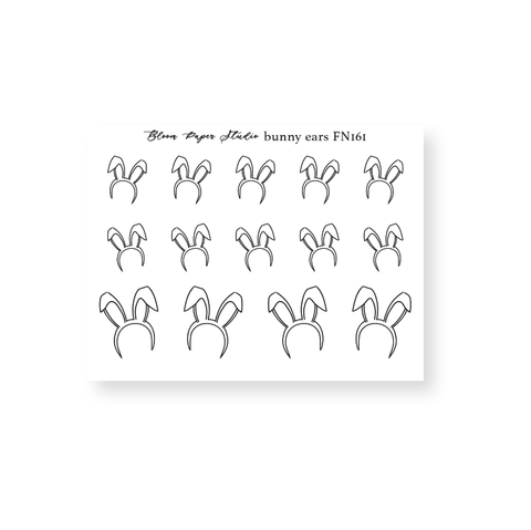 FN161 Foiled Bunny Ears Planner Stickers