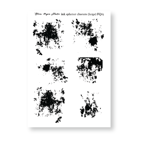 FQ63 Ink Splatter Clusters (Large) Foiled Planner Stickers