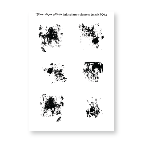 FQ64 Ink Splatter Clusters (Medium) Foiled Planner Stickers