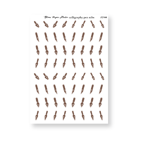 Calligraphy Pen Nibs Journaling Planner Stickers