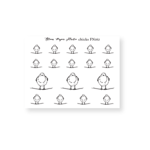 FN162 Foiled Chicks Planner Stickers