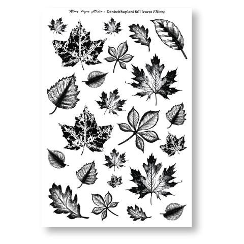 FH004 Foiled Fall Leaves Planner Stickers (Daniwithaplani Collab)