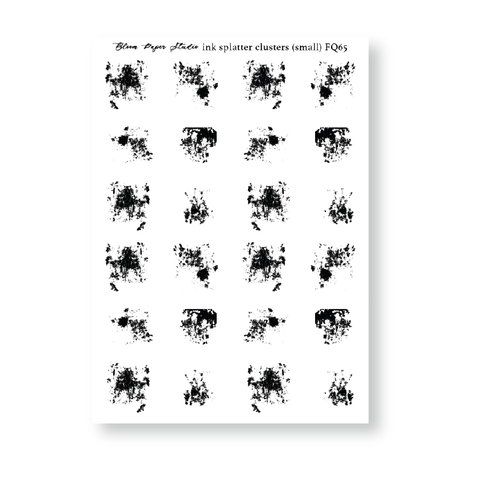 FQ65 Ink Splatter Clusters (Small) Foiled Planner Stickers