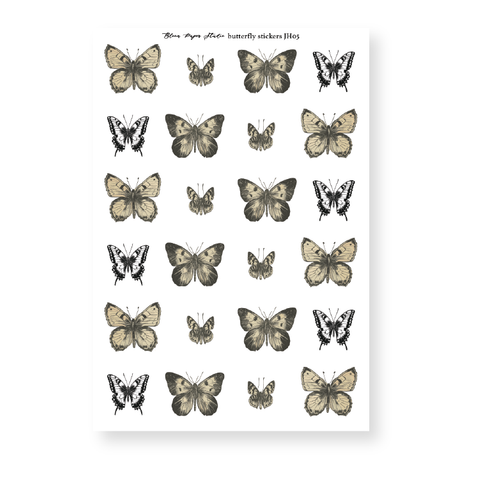 JH05 Vintage Butterfly Stickers