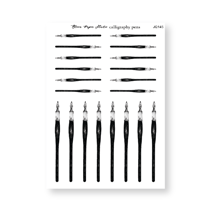 Calligraphy Pen Journaling Planner Stickers