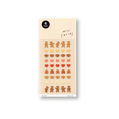 Suatelier Mini Deco Planner Stickers (Bear and Heart)