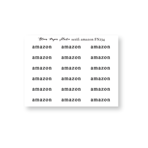 FN234 Foiled Script Serif: Amazon Planner Stickers