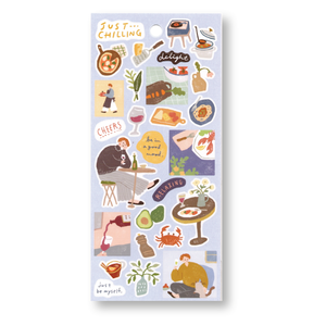 Mind Wave Just Chilling Planner Stickers (Time for Dinner)