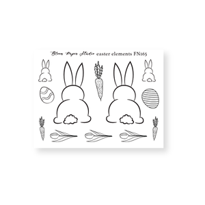 FN165 Foiled Easter Elements Planner Stickers