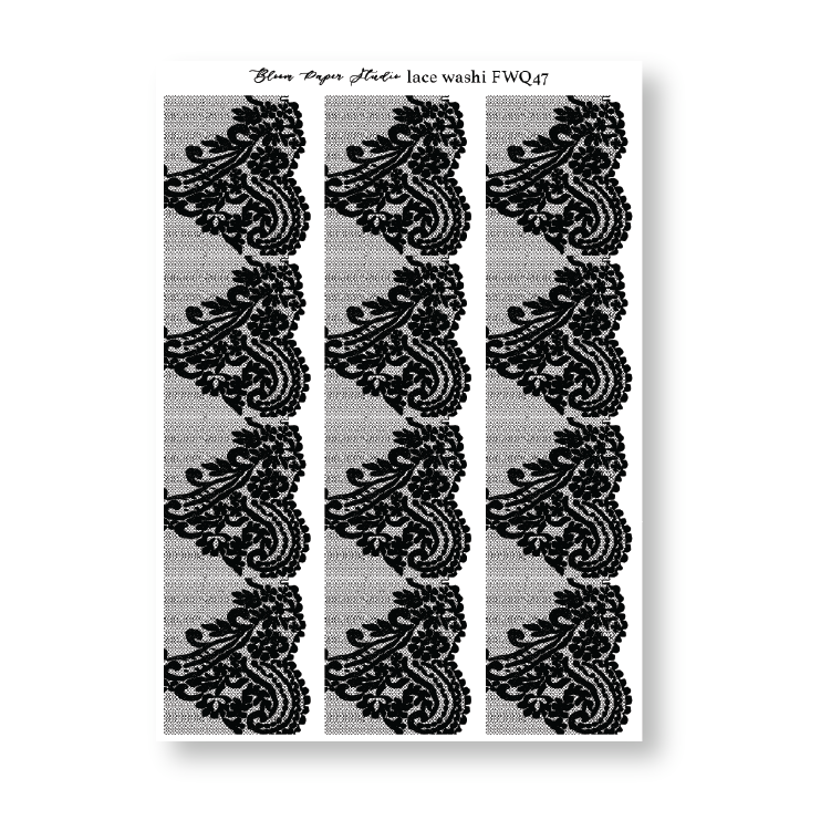 FWQ47 Foiled Lace Washi Paper Stickers