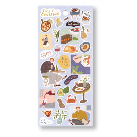 Mind Wave Just Chilling Planner Stickers (Time for Dinner)