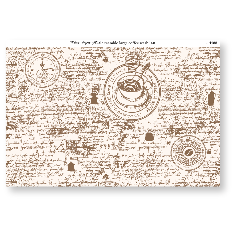 Tearable Large Coffee Washi Paper 1.0