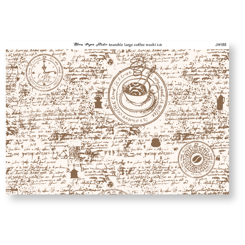 Tearable Large Coffee Washi Paper 1.0