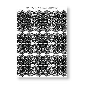 FWQ49 Foiled Lace Washi Paper Stickers