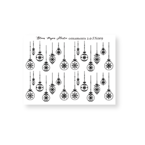 FN009 Foiled Ornaments 2.0 Planner Stickers