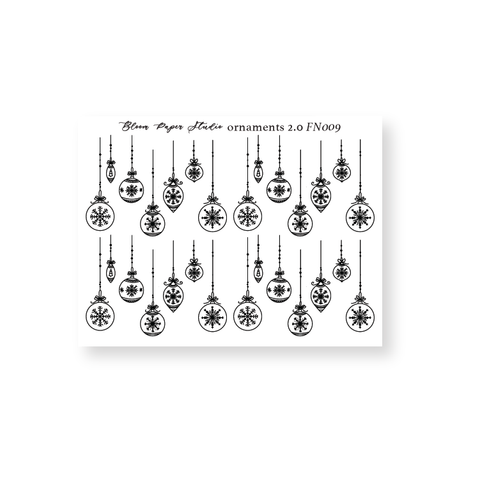 FN009 Foiled Ornaments 2.0 Planner Stickers