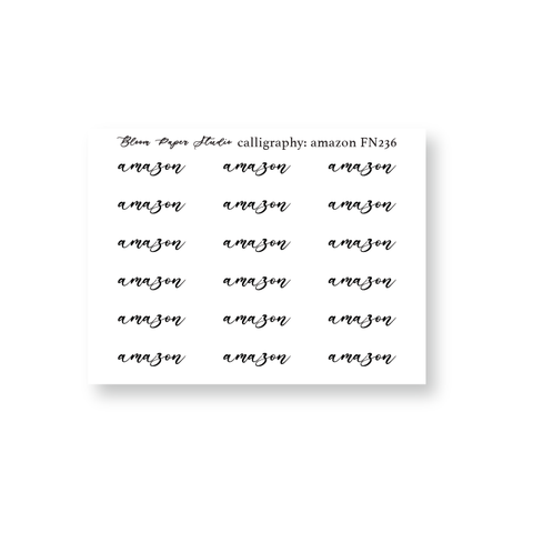FN236 Foiled Script Calligraphy: Amazon Planner Stickers
