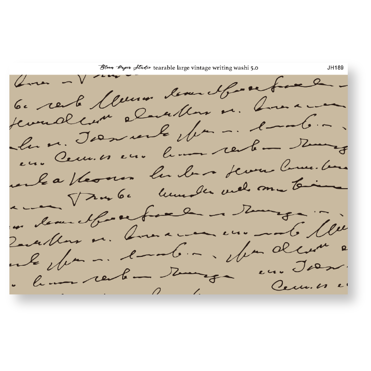 Tearable Large Vintage Writing Washi Paper 5.0