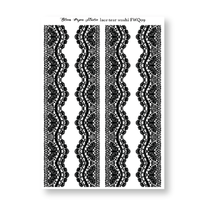 FWQ09 Foiled Lace Washi Paper Stickers