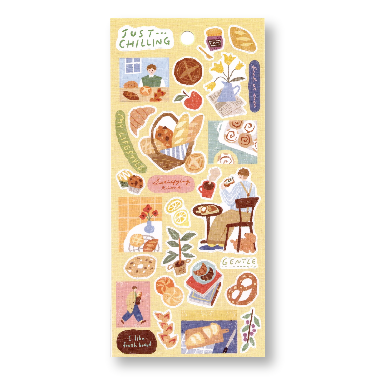 Mind Wave Just Chilling Planner Stickers (Let's Eat Bread)