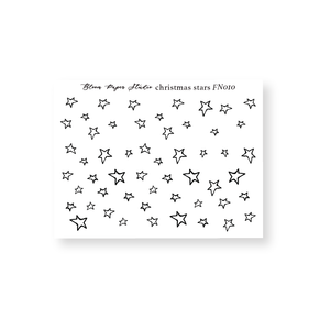FN010 Foiled Christmas Stars Planner Stickers