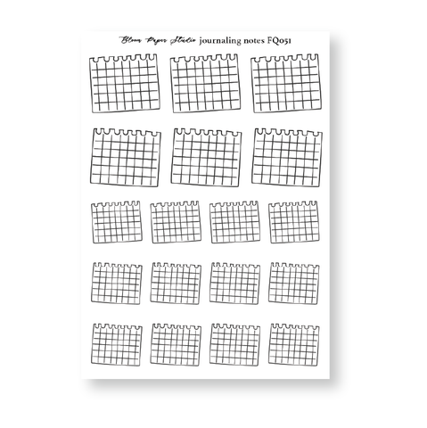 FQ051 Journaling Notes Foiled Planner Stickers