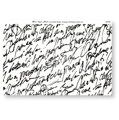 Tearable Large Vintage Writing Washi Paper 7.0