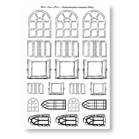 FH012 Foiled Windows Planner Stickers (Daniwithaplani Collab)