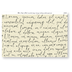 Tearable Large Vintage Writing Washi Paper 9.0