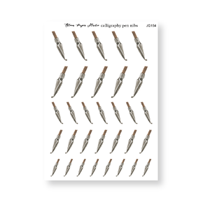 Calligraphy Pen Nibs Journaling Planner Stickers