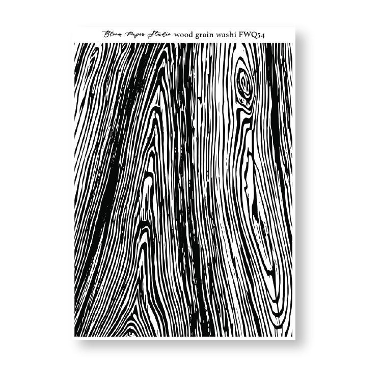 FWQ54 Foiled Wood Grain Washi Paper Stickers
