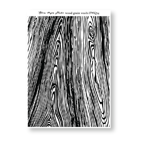 FWQ54 Foiled Wood Grain Washi Paper Stickers