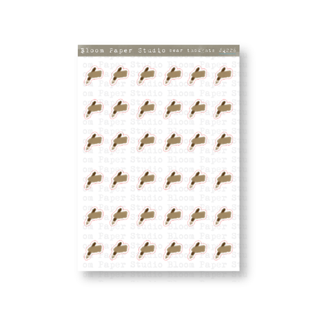 Bear Thoughts Doodle Planner Journal Stickers (Left Handed)