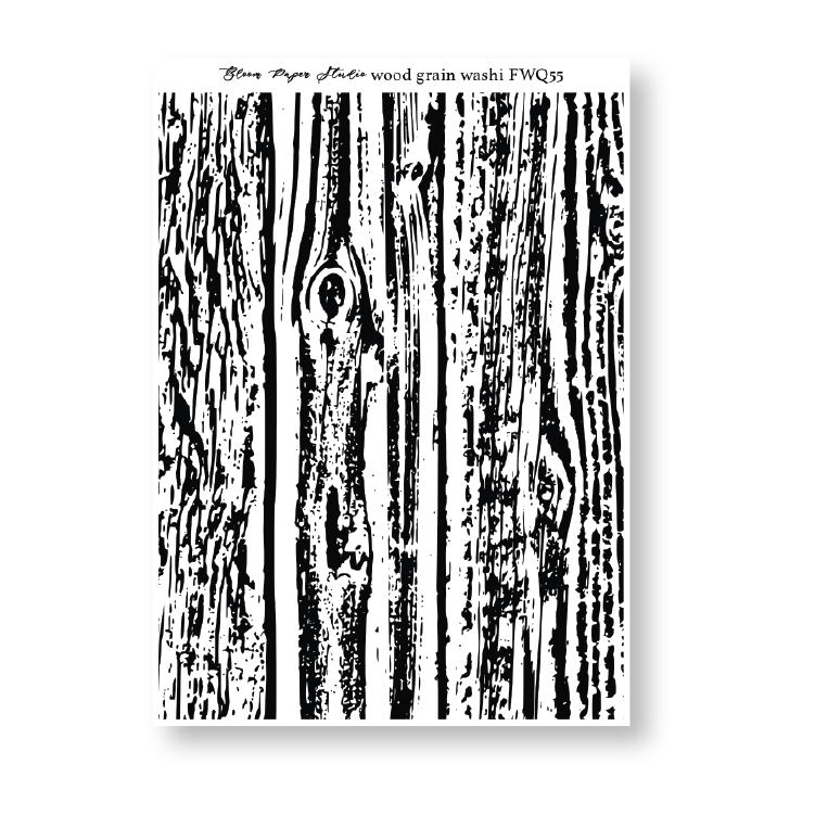 FWQ55 Foiled Wood Grain Washi Paper Stickers