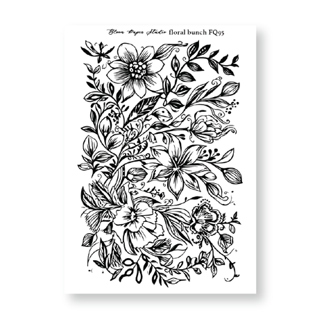 FQ95 Floral Bunch Foiled Planner Stickers