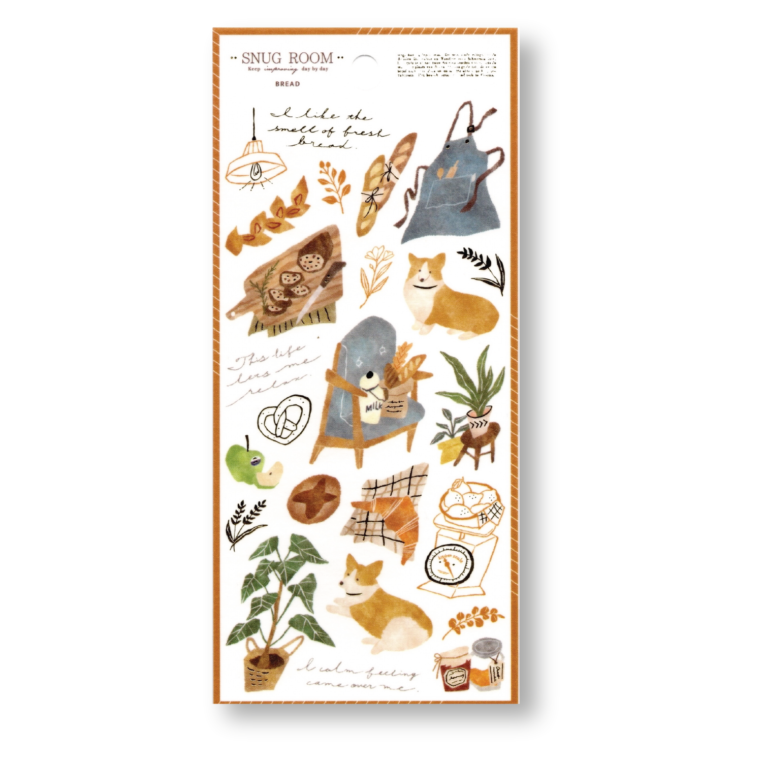 Mind Wave Snug Room Planner Stickers (Bread)