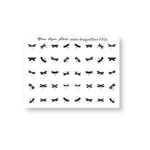 FN073 Foiled Mini Dragonflies Planner Stickers
