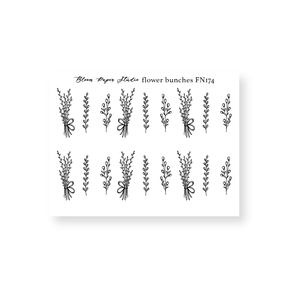 FN174 Foiled Flower Bunches Planner Stickers