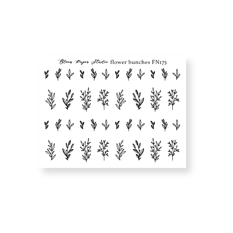 FN175 Foiled Flower Bunches Planner Stickers