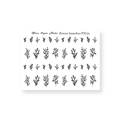 FN175 Foiled Flower Bunches Planner Stickers