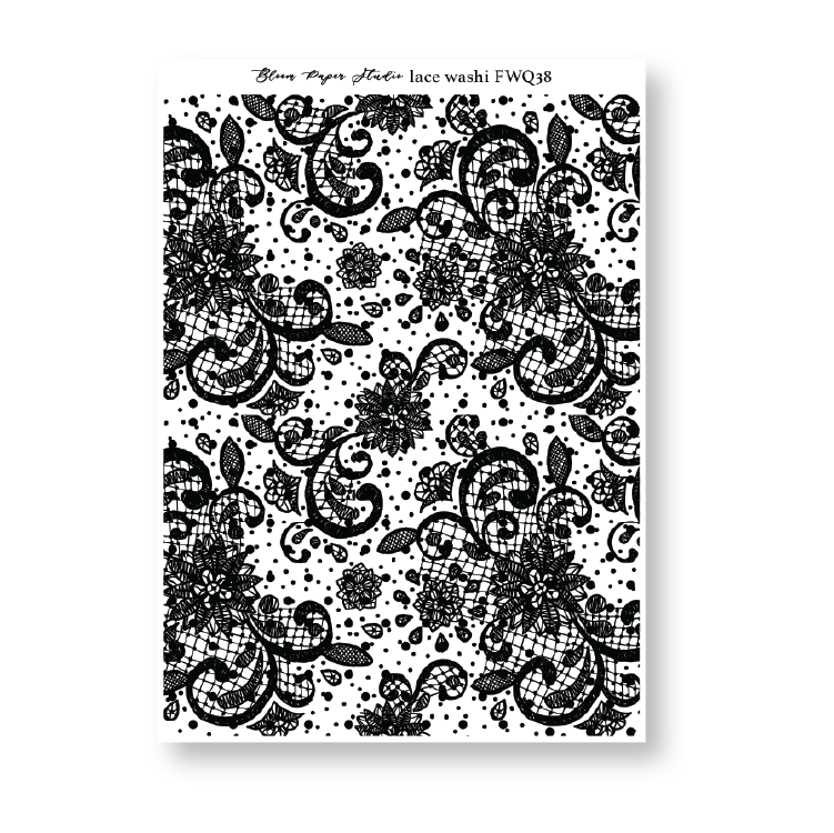 FWQ38 Foiled Lace Washi Paper Stickers